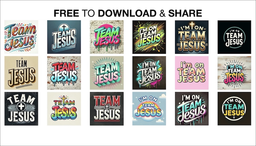 free Team Jesus sharable graphics